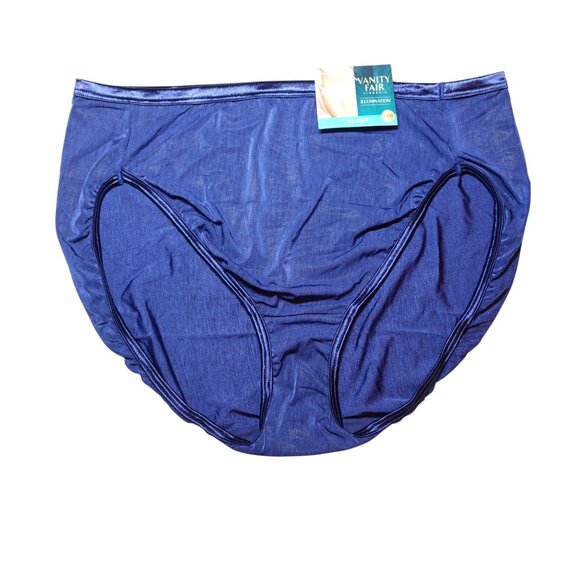 NWT Vanity Fair Lingerie Illumination Hi-Cut Brief Panty 9/2XL Navy Blue - Picture 2 of 5